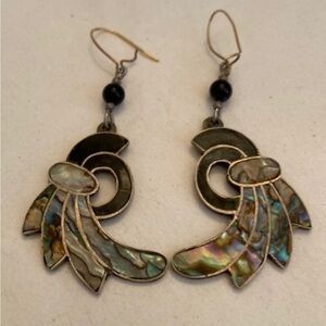 Vintage Mexico Alpaca Earrings - Sterling Mexico